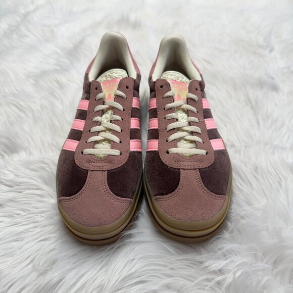 Adidas Gazelle Bold Shadow Brown Warm Clay Glow Pink Womens JQ5143 NEW Size 9 - Picture 3 of 5